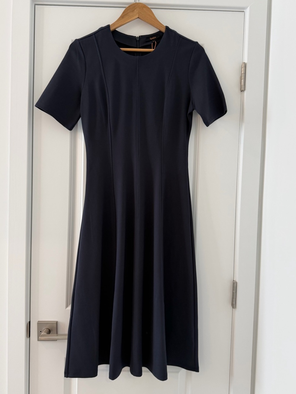 Quince - Ultra Stretch Ponte Midi Dress - Navy- Size S- NWT